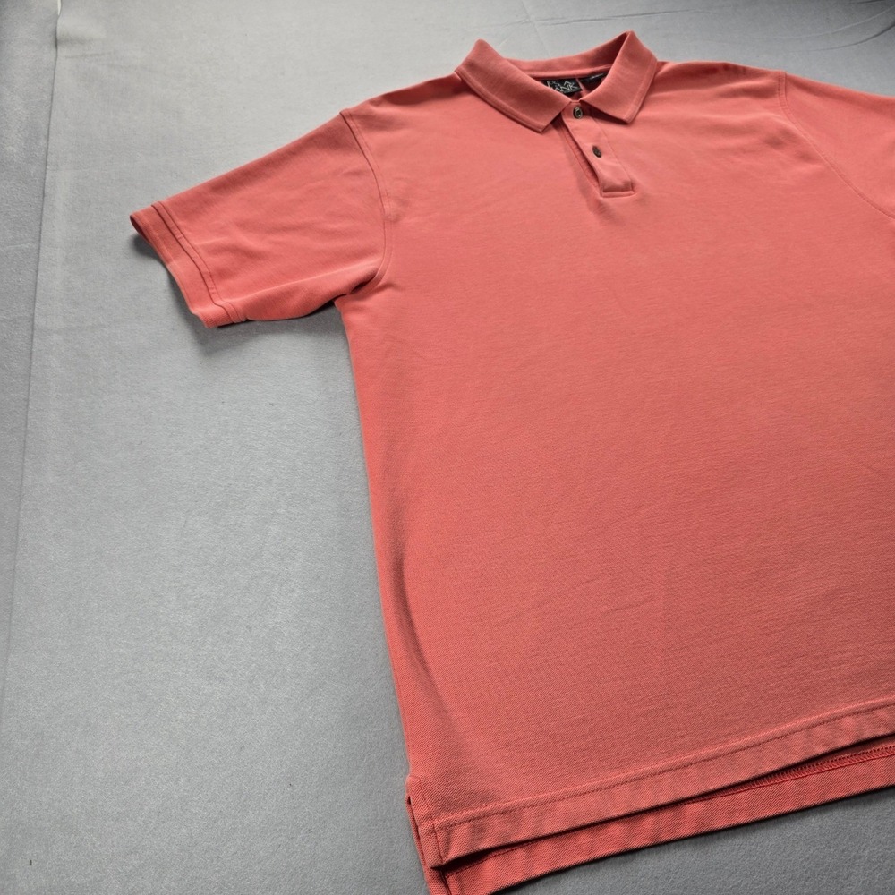 Jos A Bank Travelers Collection Mens XXL Coral Pink Cotton Pique Polo Shirt - Picture 2 of 6